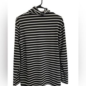Black and White Striped Turtleneck